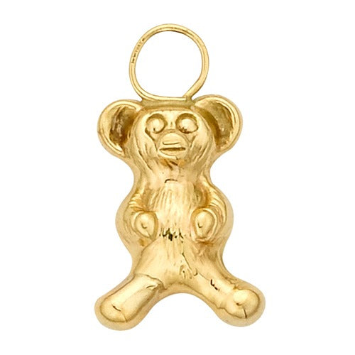 14k Yellow Hollow Teddy Bear