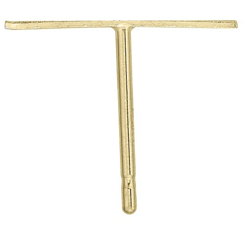 14k Yellow Friction T-Bar Post