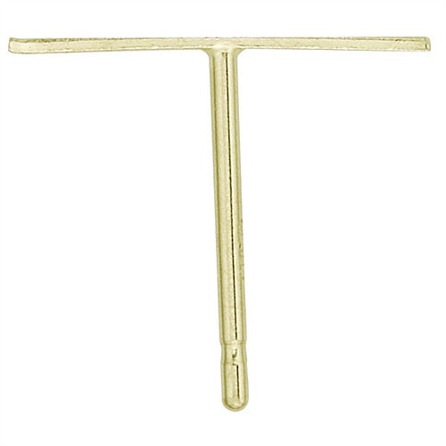 14k Yellow Friction T-Bar Post