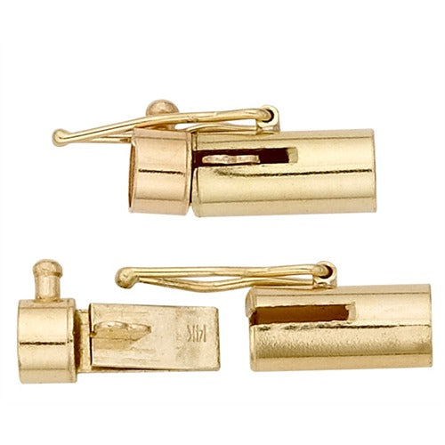 14k Yellow Solder-On Barrel Lock, 5.5mm