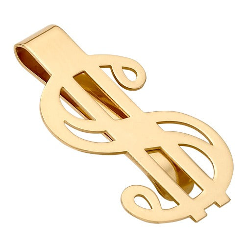 14k Yellow Money Clip - Dollar Sign