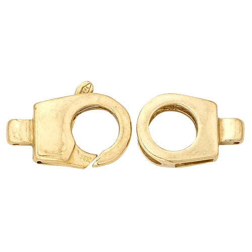 14k Yellow Gold Cast Clasp, 28.5 x 10.0 mm