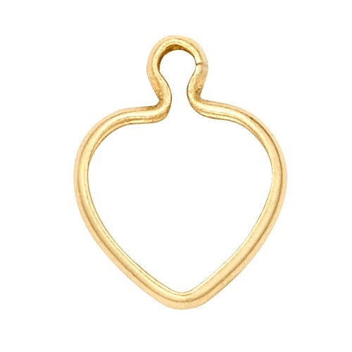 14k Yellow 1-Ring Heart Shape Wrap Tite