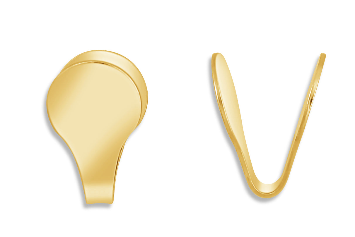 10k Yellow Gold Flat End Cap