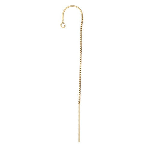 14K Yellow Gold U-Threader Box Chain With Ring