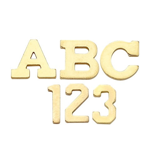 14k Yellow 5.32 mm Block Initial