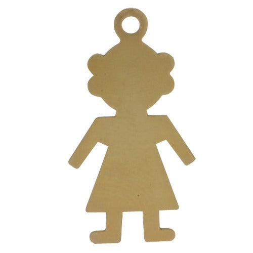 14K Yellow Girl Silhouette, Charm