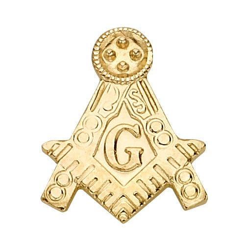 14k Yellow Masonic Emblem w/ Tube