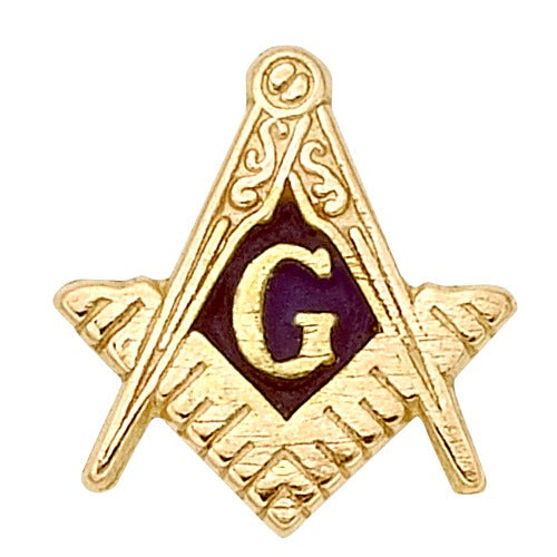 14k Yellow Masonic Emblem w/ Tube