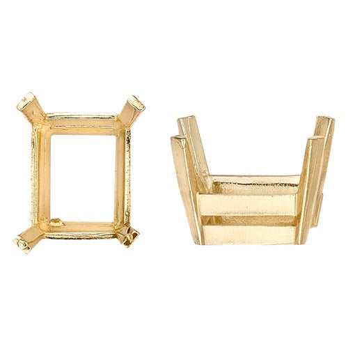 14k Yellow Heavy Off-Square Setting w/ Flat Prongs