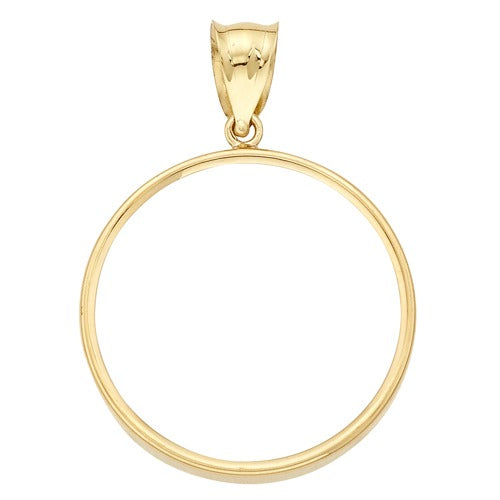 14k Yellow 4-Prong Coin Bezel