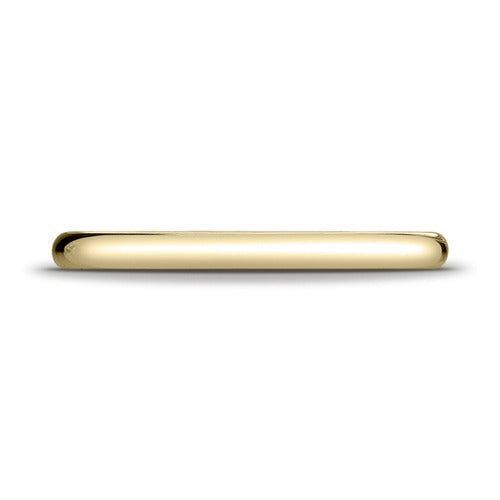 14k Yellow Gold 2mm Half Round Band, Size 7.0