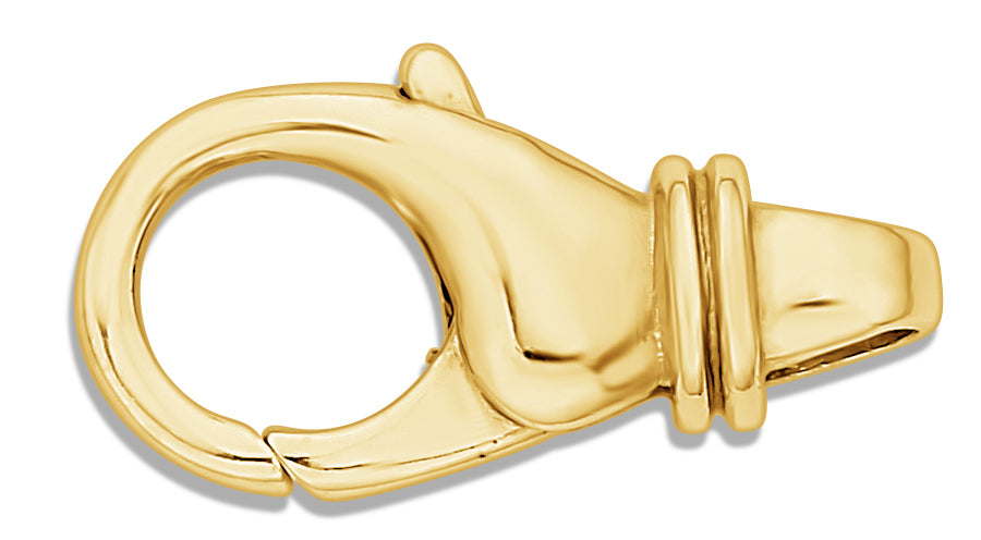 14K Yellow Gold Heavy Fancy Lobster Lock – 11.0 x 21.0 mm