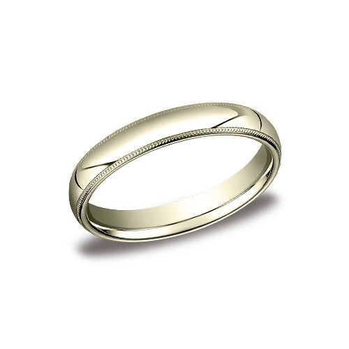 14k Yellow 3 mm Milgrain Comfort Fit Band