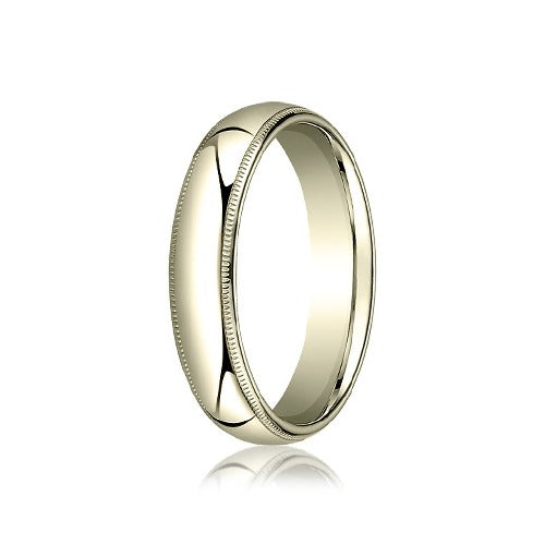 14k Yellow 5 mm Milgrain Comfort Fit Band