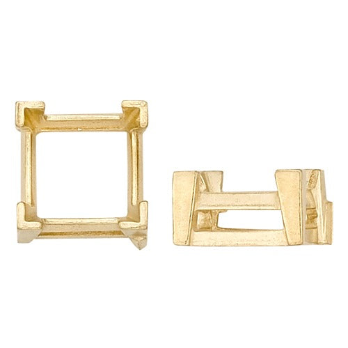 14k Yellow Square Setting w/ V-Prong & Airline, 5.5 mm