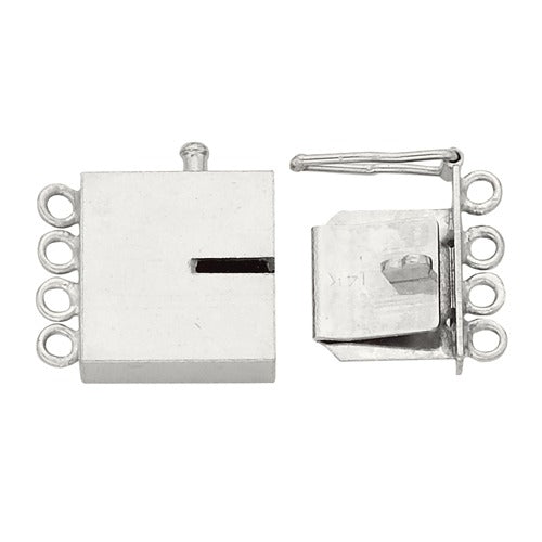 14K Gold 12.68 x 2.19 x 2.17 mm Square Lock w/ Brick Design