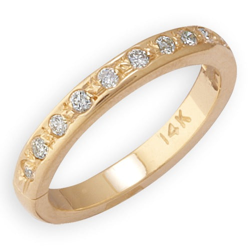 14k Yellow Gold Diamond Toe Ring, Size 2.75