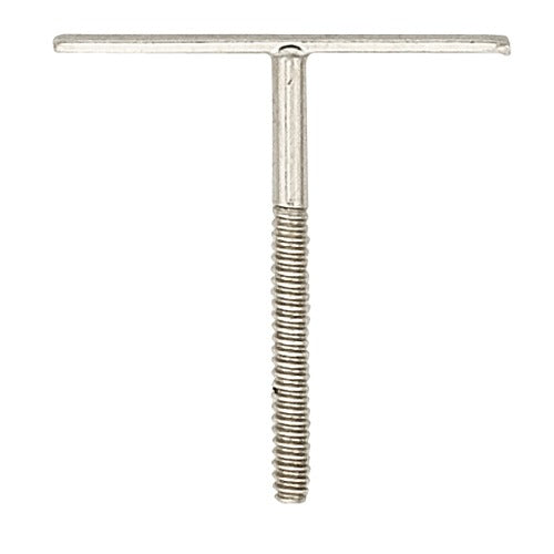 14k White Screw Post T-Bar