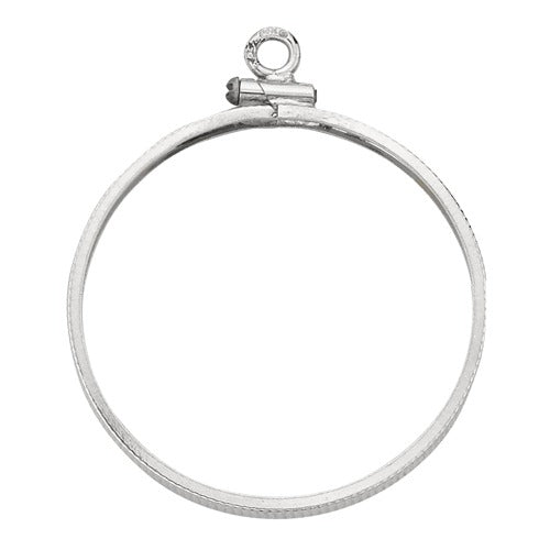 14k White Coin Bezel w/ Coin Edges