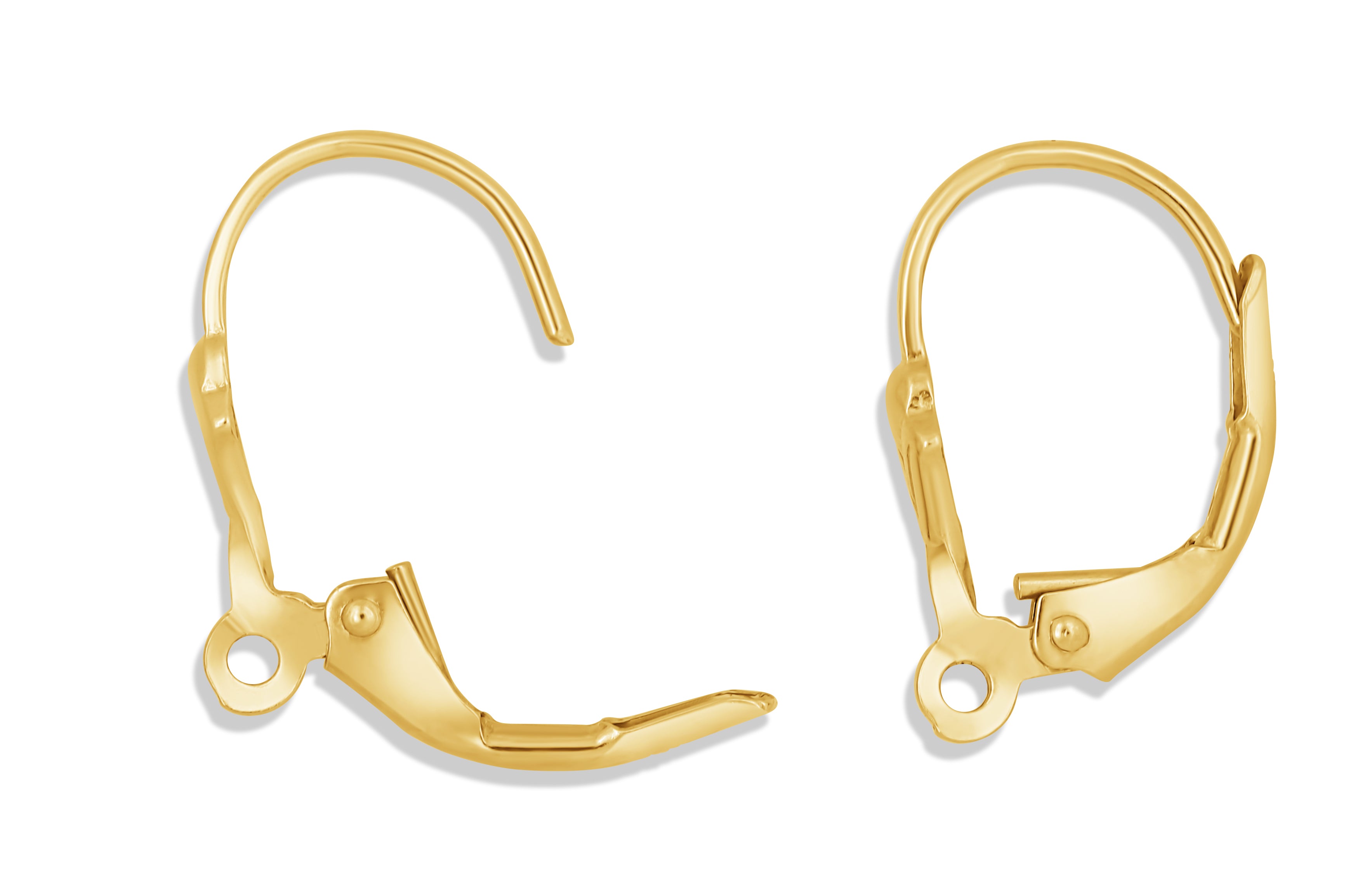 14K LEVER BACK FLEUR-DE-LIS 18.3mm .037