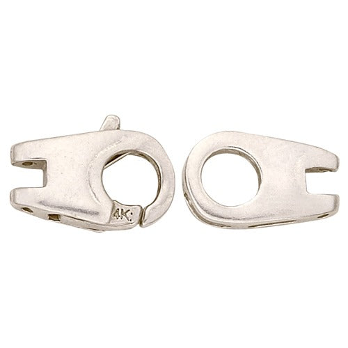 14K White Cast Clasp, 20.3 x 6.8mm