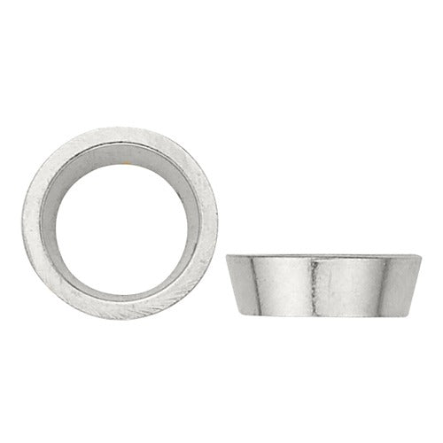 14K White Gold Round Tapered Bezel, 2.00cts