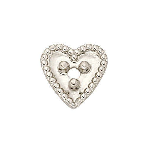 14k White Heart Shape Illusion Top