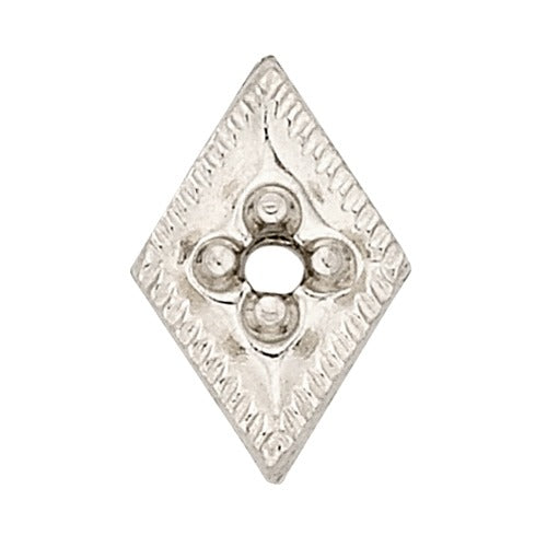 14k White Illusion Top, 6.65 x 4.10mm - 01pt