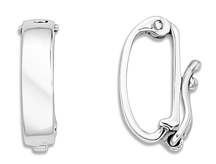 14K White Gold Pearl Enhancer – Hinged Clip 4x9mm for Pendants and Strands