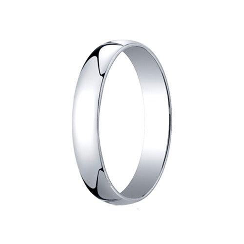 14k White Gold Comfort Fit Band 4 mm