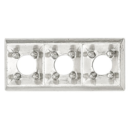 14k White Men's Top Plate 20 x 8.65mm