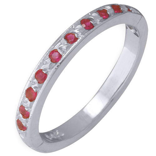 14k White Gold Ruby Toe Ring