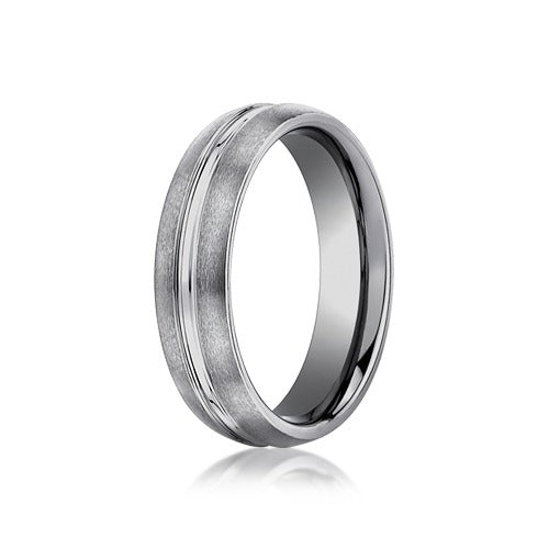 Tungsten Wedding Band 6 mm Wide Size 8