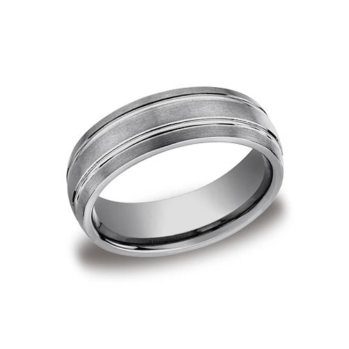 Tungsten Wedding Band 7 mm Wide