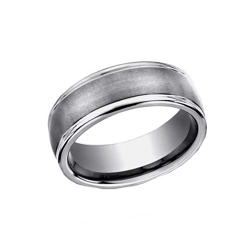 Tungsten Wedding Band, 8 mm Wide