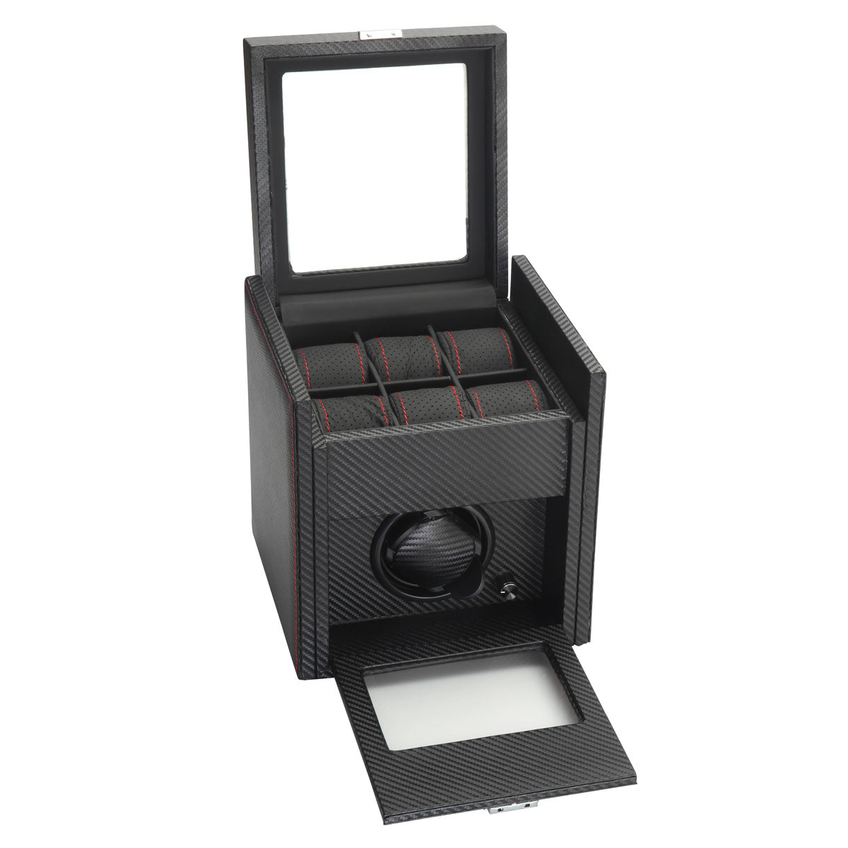 Diplomat "Modena" Single Watch Winder in Carbon Fiber