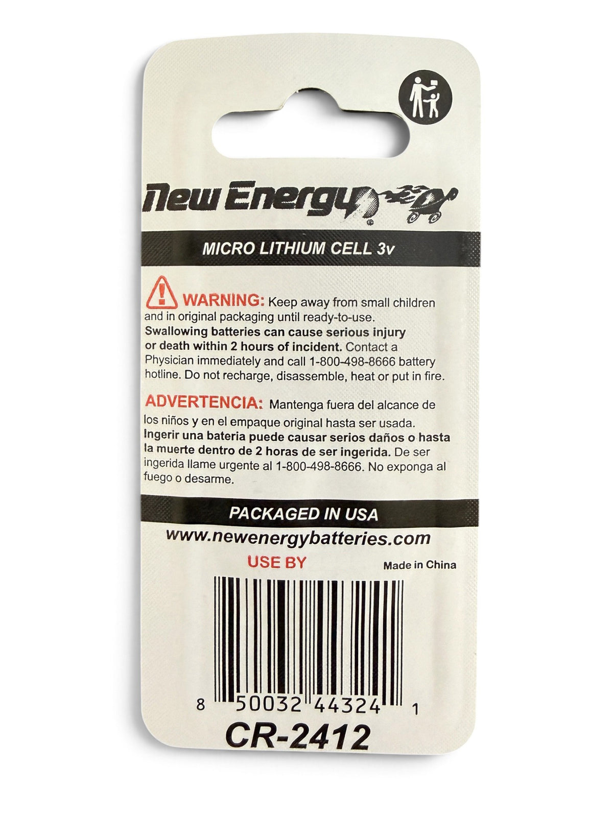 New Energy 2412 Lithium Cell Battery (CR2412)