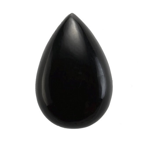 Pear Shape Cabochon Black Onyx, 12.0x8.0mm