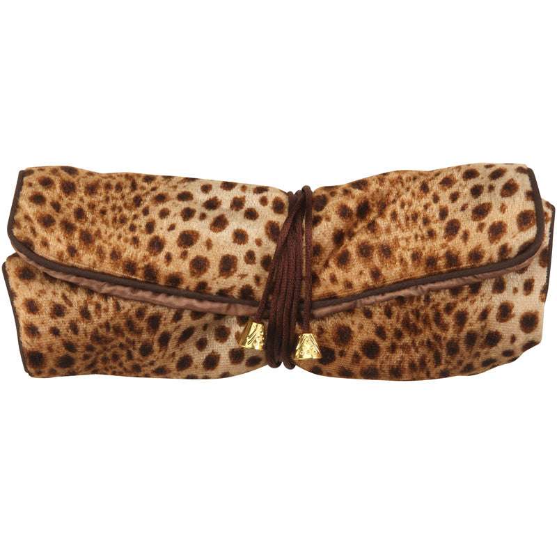 Jewelry Roll in Safari Leopard Print, 11 x 8.13 in.