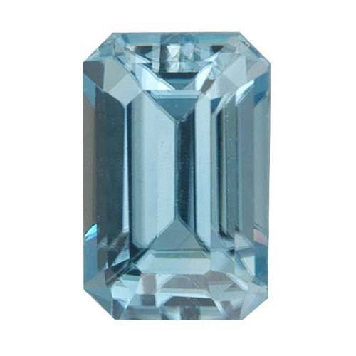 Emerald Cut Synthetic Blue Zircon
