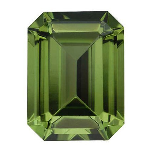 Emerald Cut Synthetic Peridot