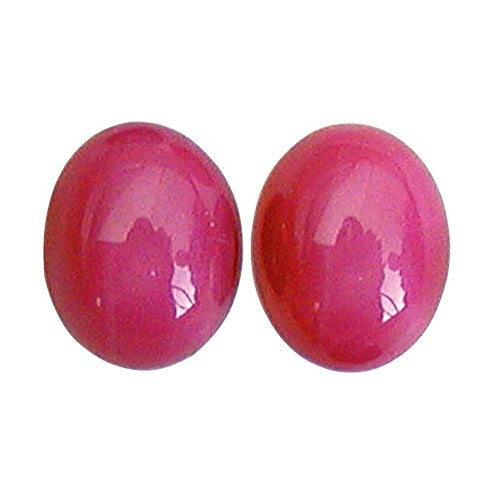 Oval Synthetic Red Star