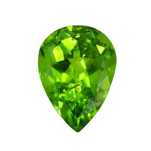 Pear Shape Synthetic Peridot, 12.0x8.0mm