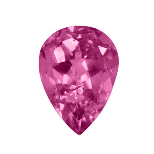 Pear Shape Synthetic Rose Zircon