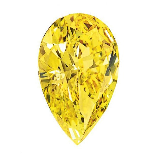 Pear Shape Synthetic Yellow Topaz, 12.0x8.0mm