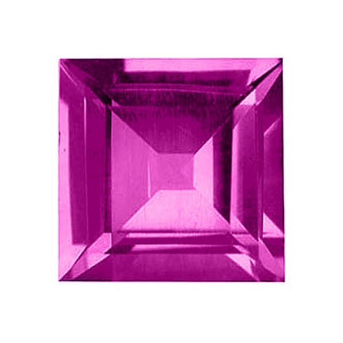 Square Synthetic Rose Zircon