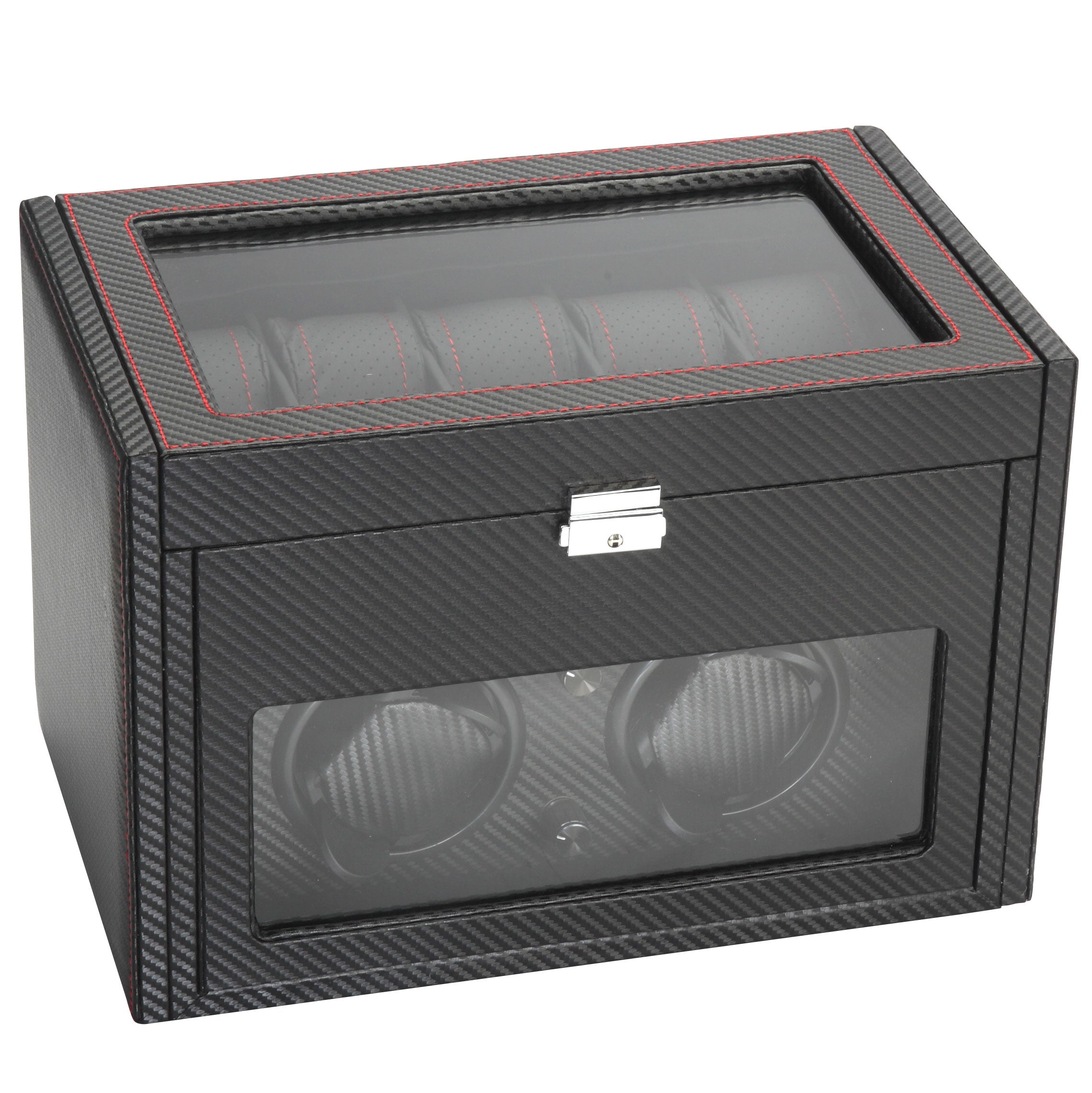 Diplomat "Modena" Double Watch Winder in Carbon Fiber