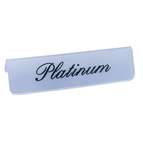 'Certified Diamond' Plastic Showcase Signs in White, 4" L