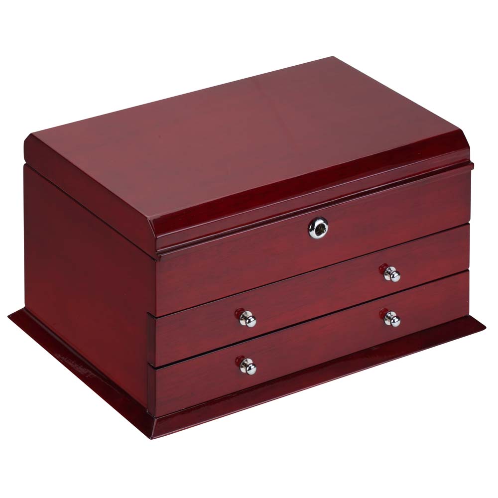 2-Drawer Locking Jewelry Chests in Cherry